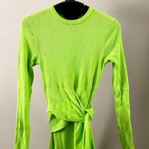 Lime Knitted Sweater Dress